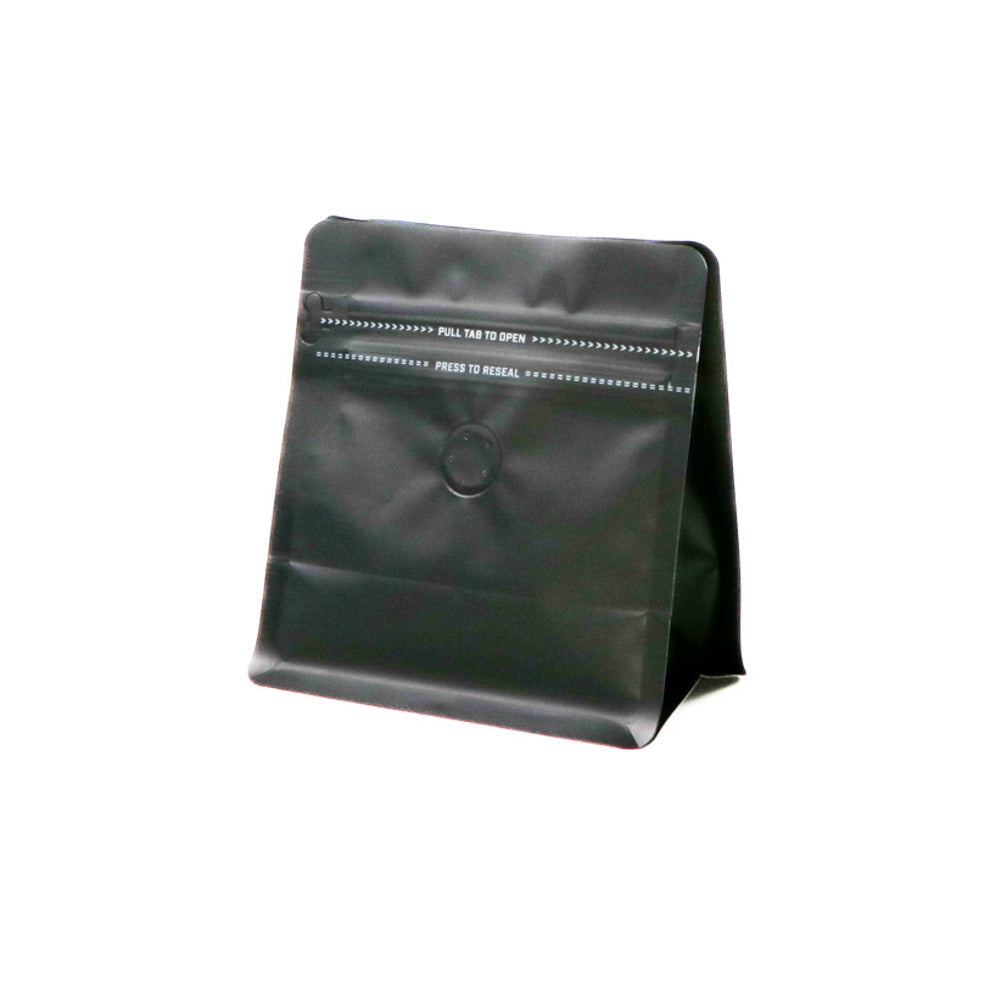 【フラットボトム袋】100g|130x140x80mm マットブラック