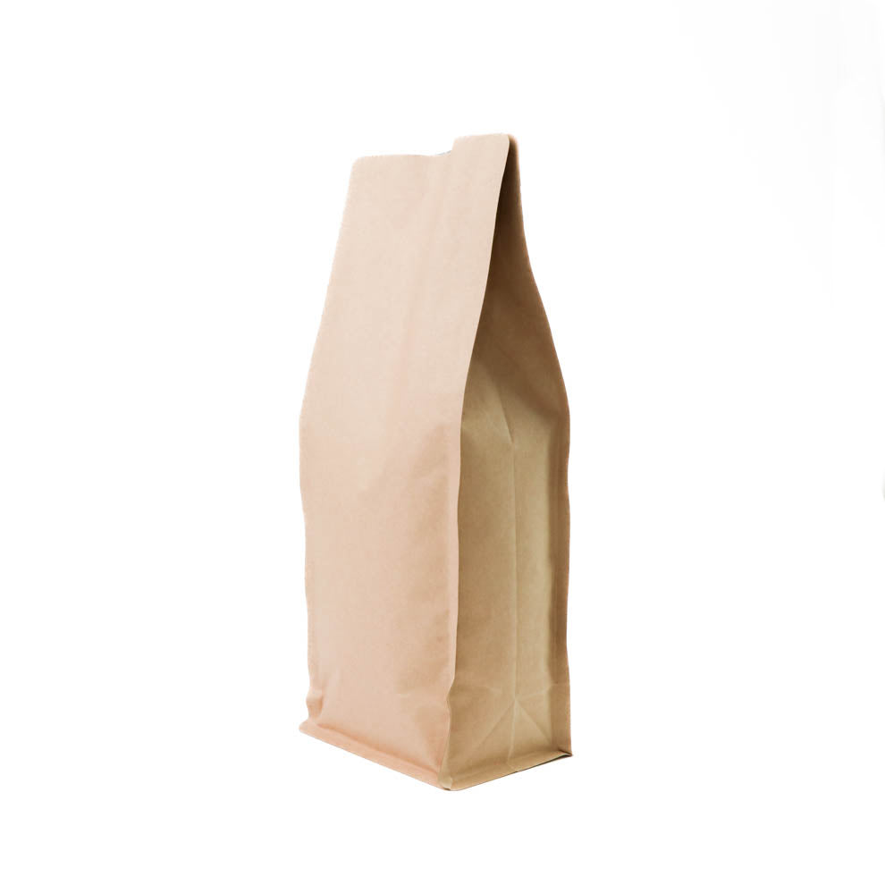 【フラットボトム袋】1000g|140x345x95mm ブラウンクラフトペーパー