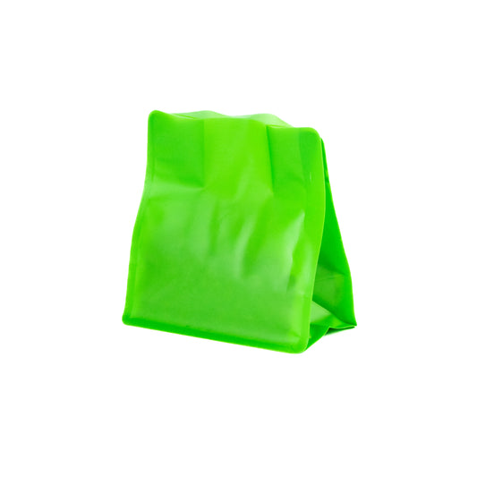 【フラットボトム袋】100g｜130x140x80mm マットライトグリーン