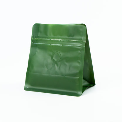 【フラットボトム袋】100g｜130x140x80mm マットオリーブグリーン