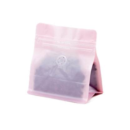 【フラットボトム袋】100g｜130x140x81mm マットピンク