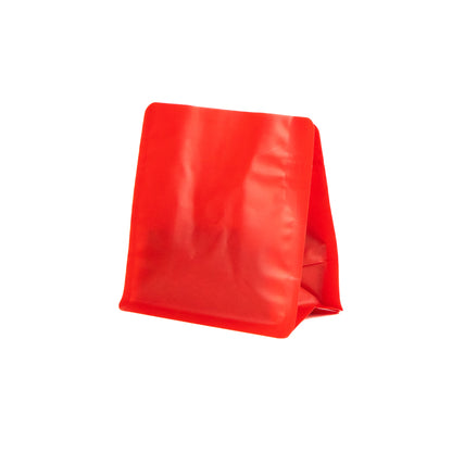 【フラットボトム袋】100g｜130x140x80mm マットレッド