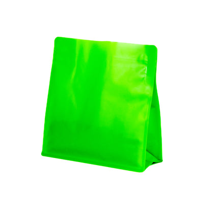 【フラットボトム袋】500g｜190x200x80mm マットライトグリーン