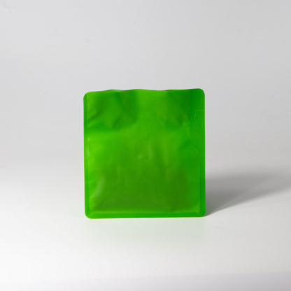 【フラットボトム袋】100g｜130x140x80mm マットライトグリーン