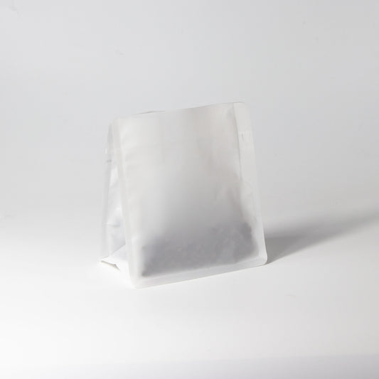 【フラットボトム袋】100g｜130x140x80mm マットホワイト