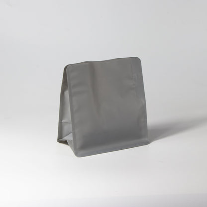【フラットボトム袋】100g｜130x140x80mm マットグレー