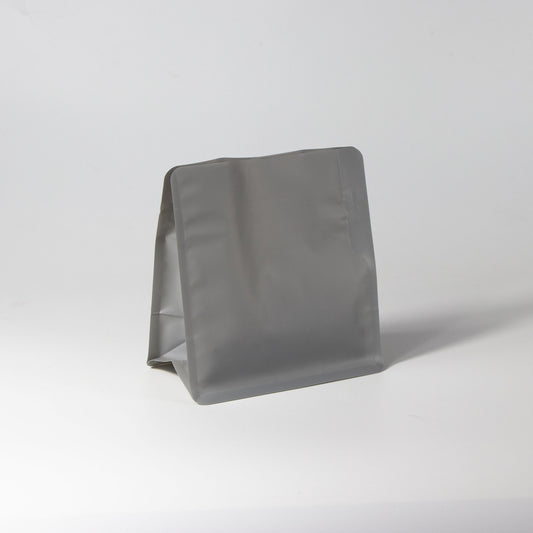 【フラットボトム袋】100g｜130x140x80mm マットグレー
