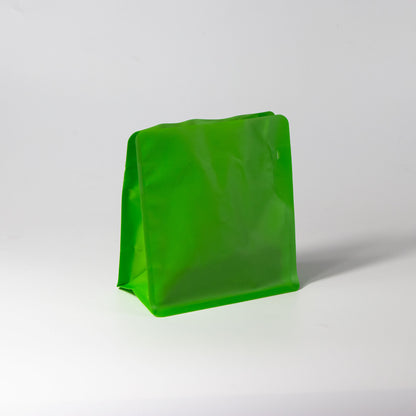 【フラットボトム袋】100g｜130x140x80mm マットライトグリーン