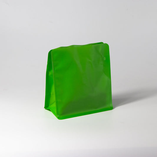 【フラットボトム袋】100g｜130x140x80mm マットライトグリーン