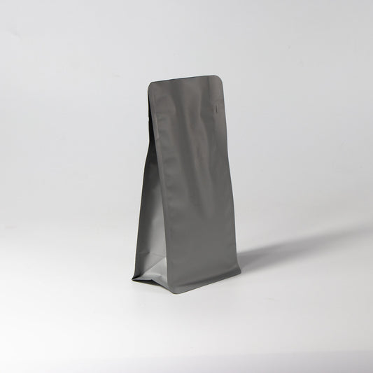 【フラットボトム袋】100g｜90x185x60mm マットグレー