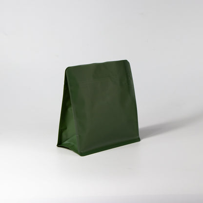 【フラットボトム袋】200g｜150x160x80mm マットオリーブグリーン
