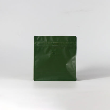【フラットボトム袋】500g｜190x200x80mm マットオリーブグリーン