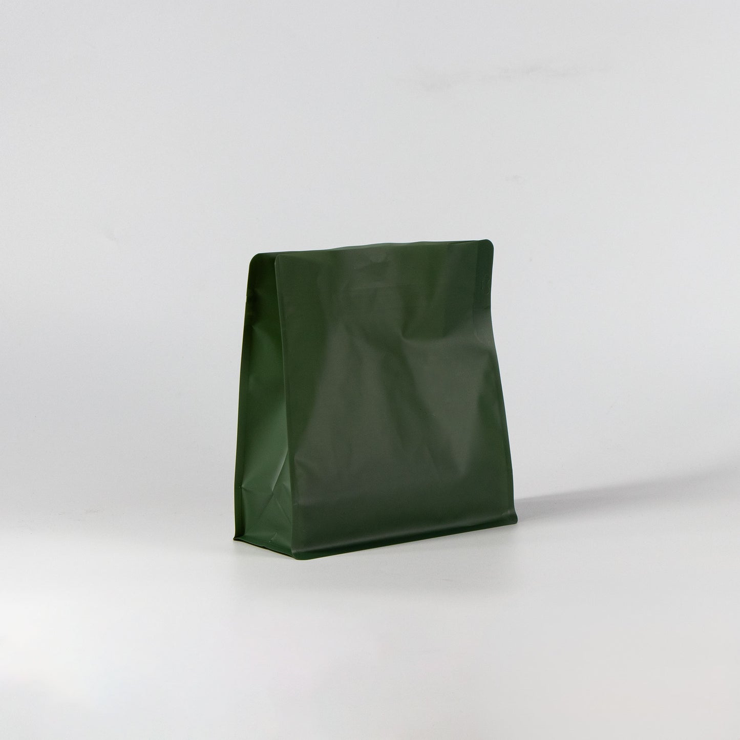 【フラットボトム袋】500g｜190x200x80mm マットオリーブグリーン