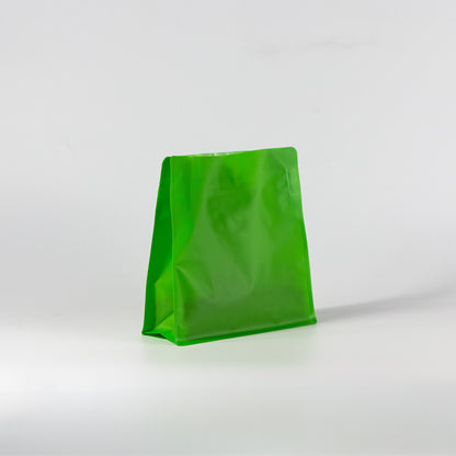 【フラットボトム袋】500g｜190x200x80mm マットライトグリーン