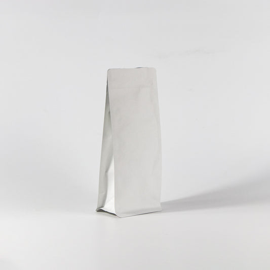 【フラットボトム袋】500g｜110x280x80mm ホワイトクラフトペーパー